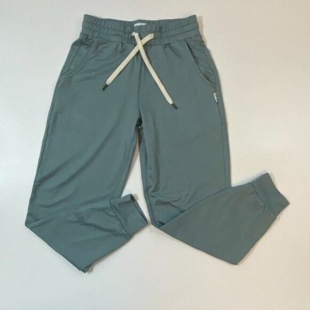 FEAT Women's Roam Performance Joggers in Denim Blue sz XS Tapered Lounge NWT